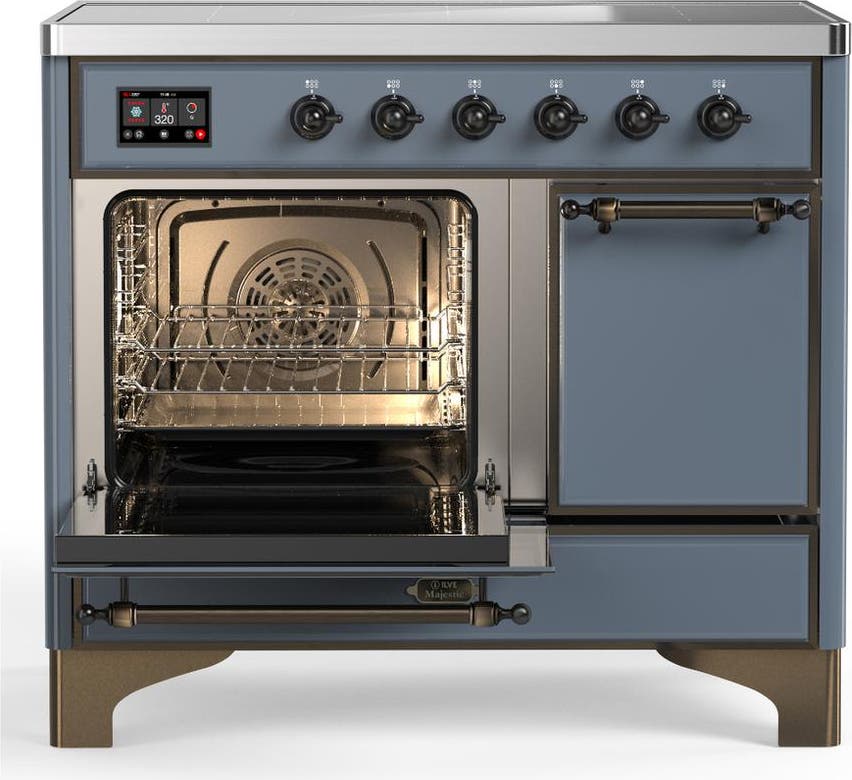 Ilve UMDIB40QNR3BGB Blue Grey With Burnished Trim