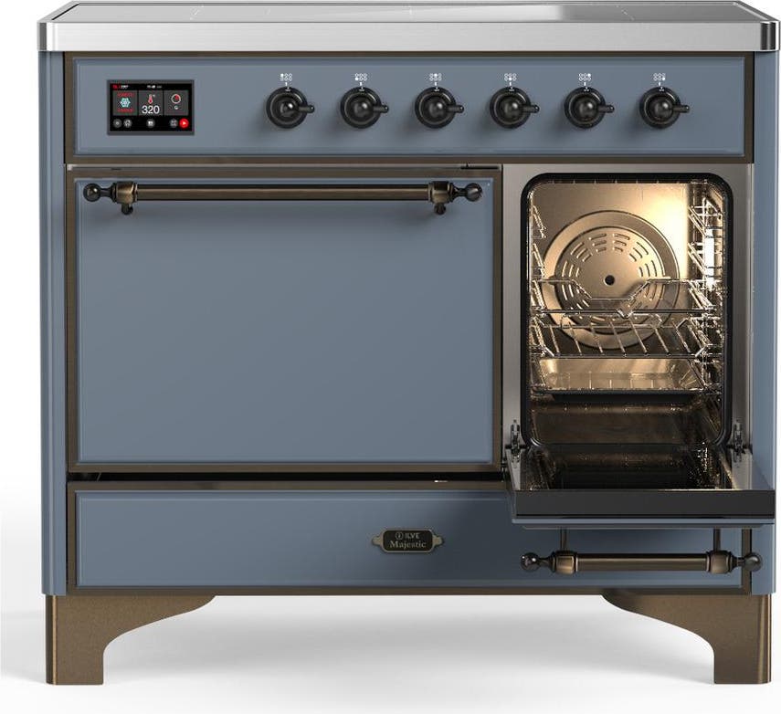 Ilve UMDIB40QNR3BGB Blue Grey With Burnished Trim