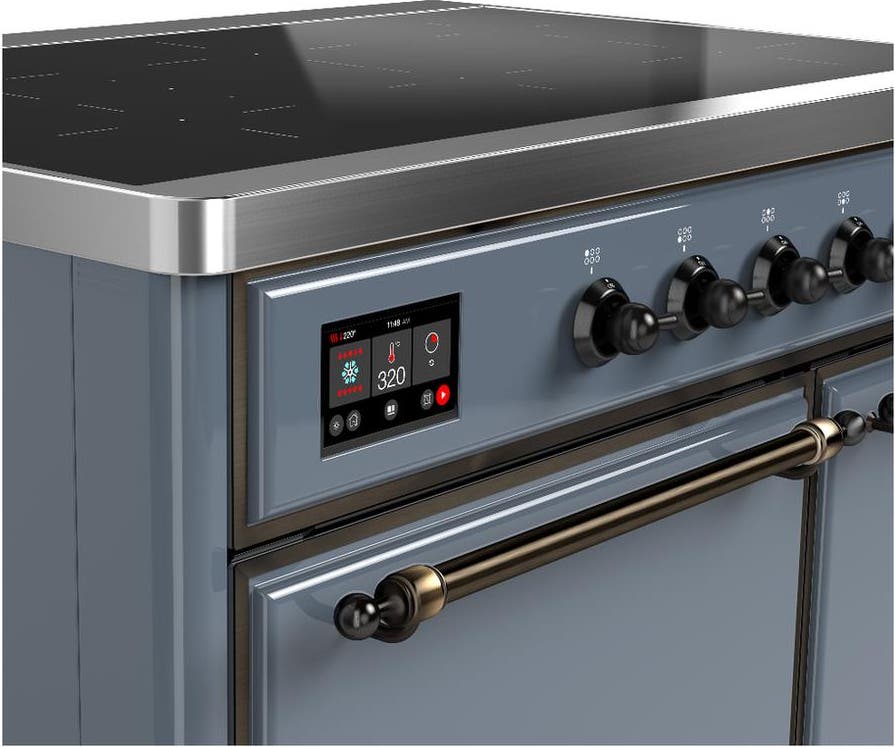 Ilve UMDIB40QNR3BGB Blue Grey With Burnished Trim
