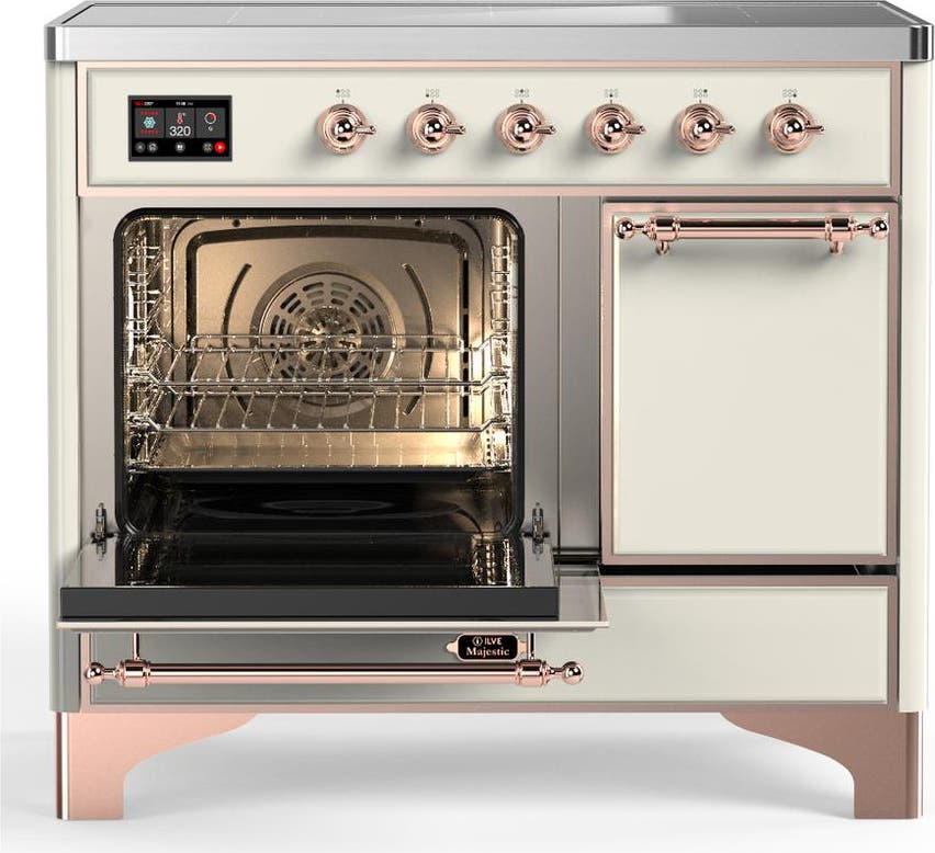 Ilve UMDIB40QNR3AWP Antique White With Copper Trim
