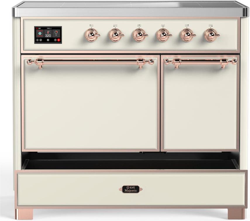 Ilve UMDIB40QNR3AWP Antique White With Copper Trim