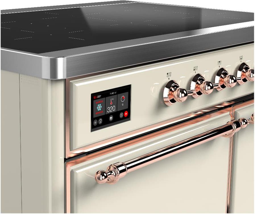 Ilve UMDIB40QNR3AWP Antique White With Copper Trim