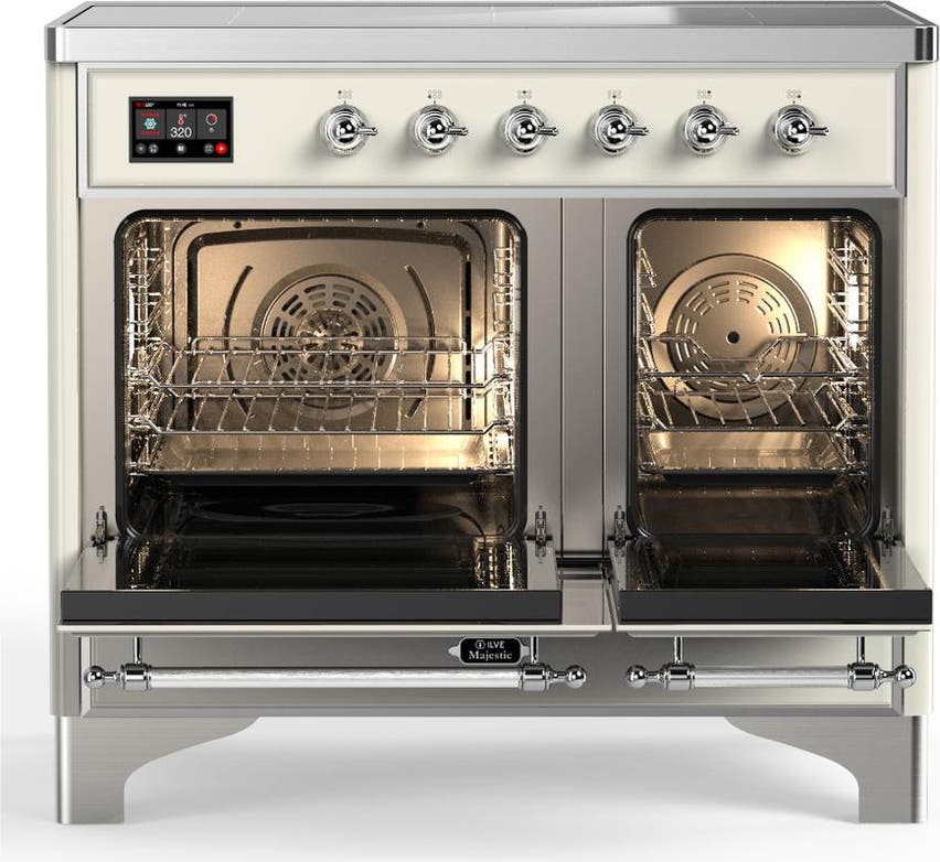 Ilve UMDIB40QNR3AWC Antique White With Chrome Trim