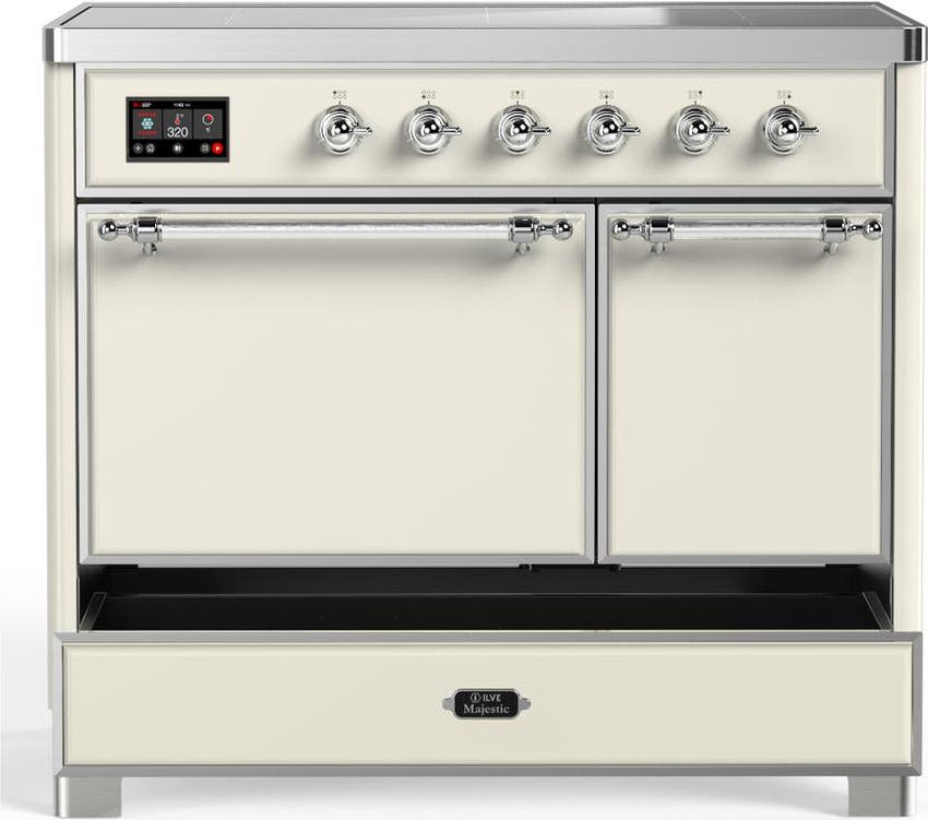 Ilve UMDIB40QNR3AWC Antique White With Chrome Trim