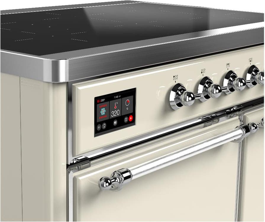 Ilve UMDIB40QNR3AWC Antique White With Chrome Trim