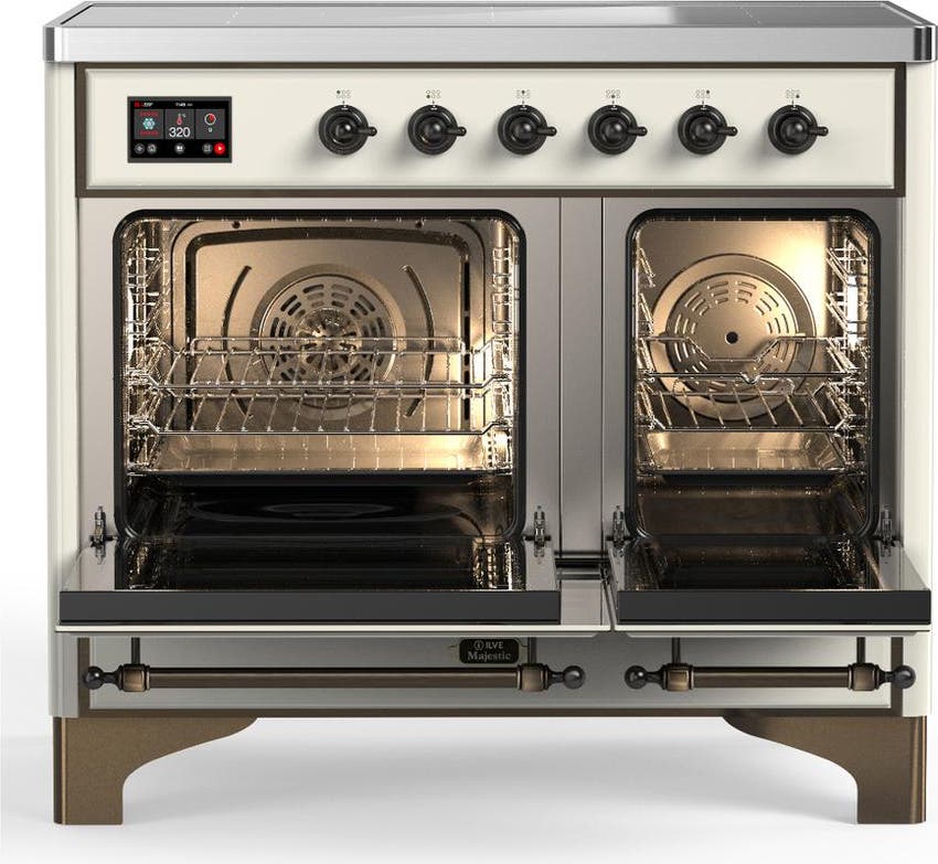 Ilve UMDIB40QNR3AWB Antique White With Burnished Trim