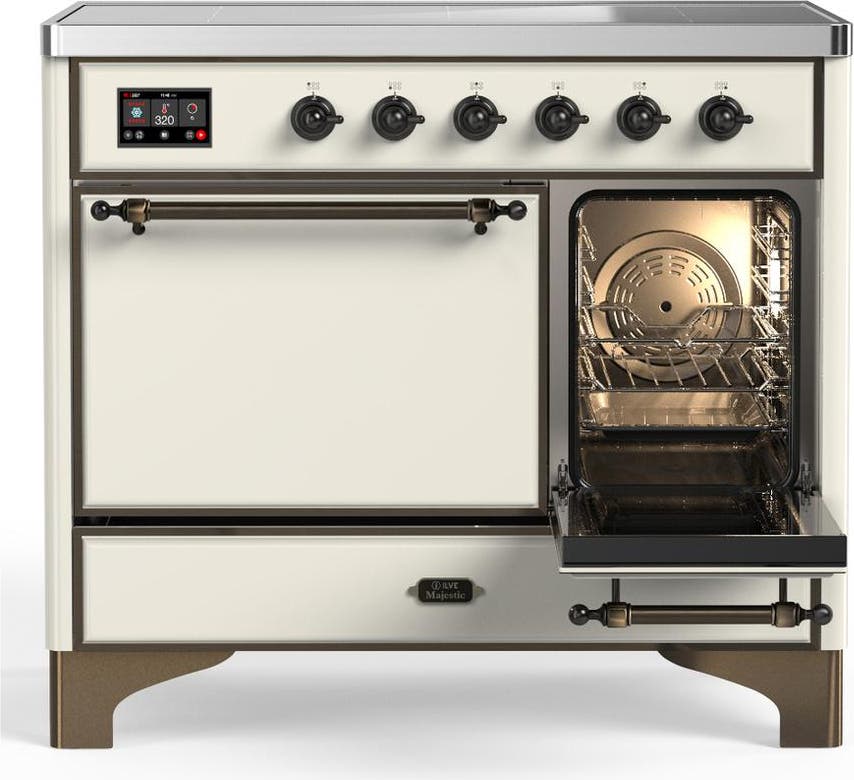 Ilve UMDIB40QNR3AWB Antique White With Burnished Trim