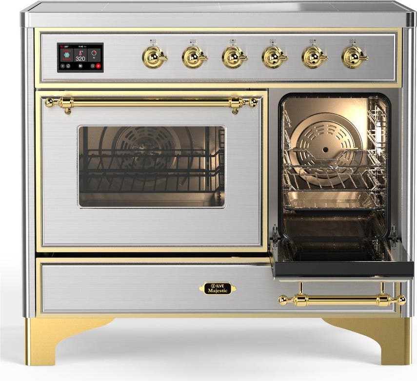 Ilve UMDIB40NR3SSG Stainless Steel With Brass Trim