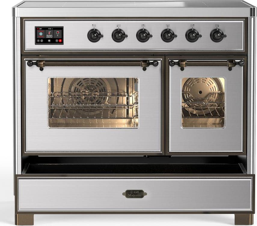 Ilve UMDIB40NR3SSB Stainless Steel With Burnished Trim
