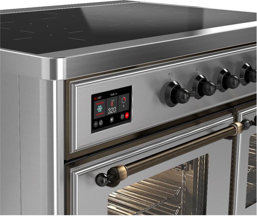 Ilve UMDIB40NR3SSB Stainless Steel With Burnished Trim