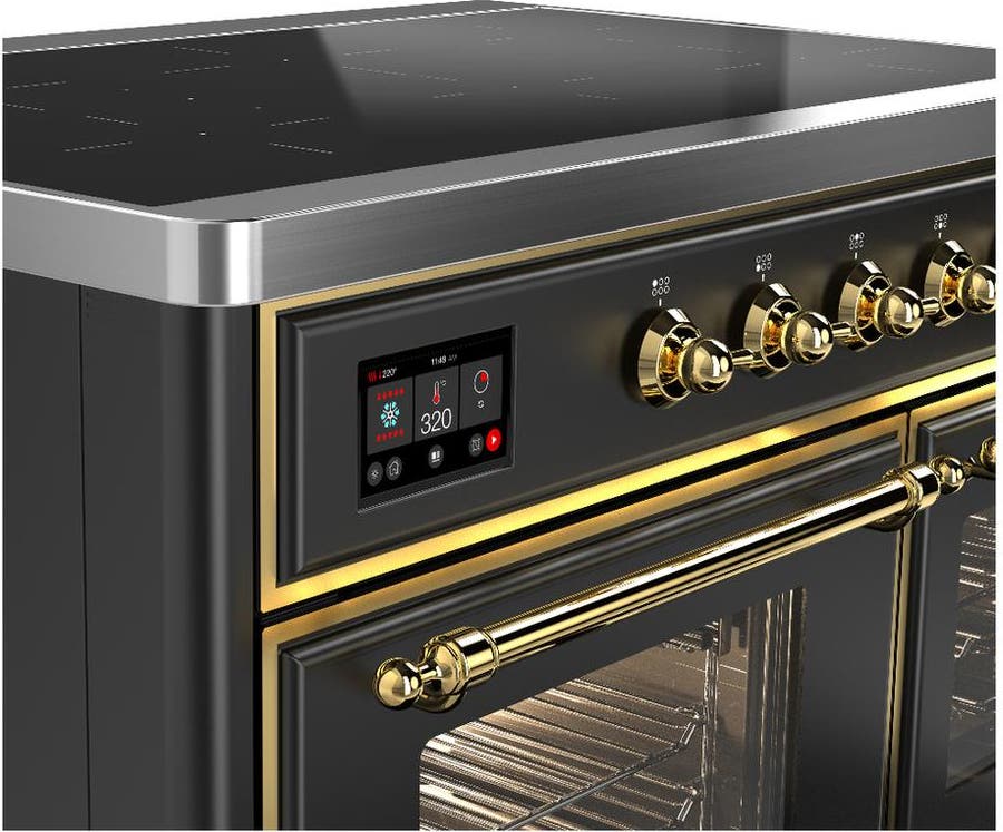 Ilve UMDIB40NR3MGG Matte Graphite With Brass Trim