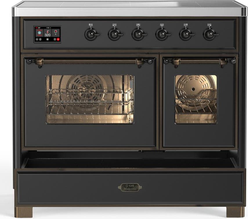 Ilve UMDIB40NR3MGB Matte Graphite With Burnished Trim