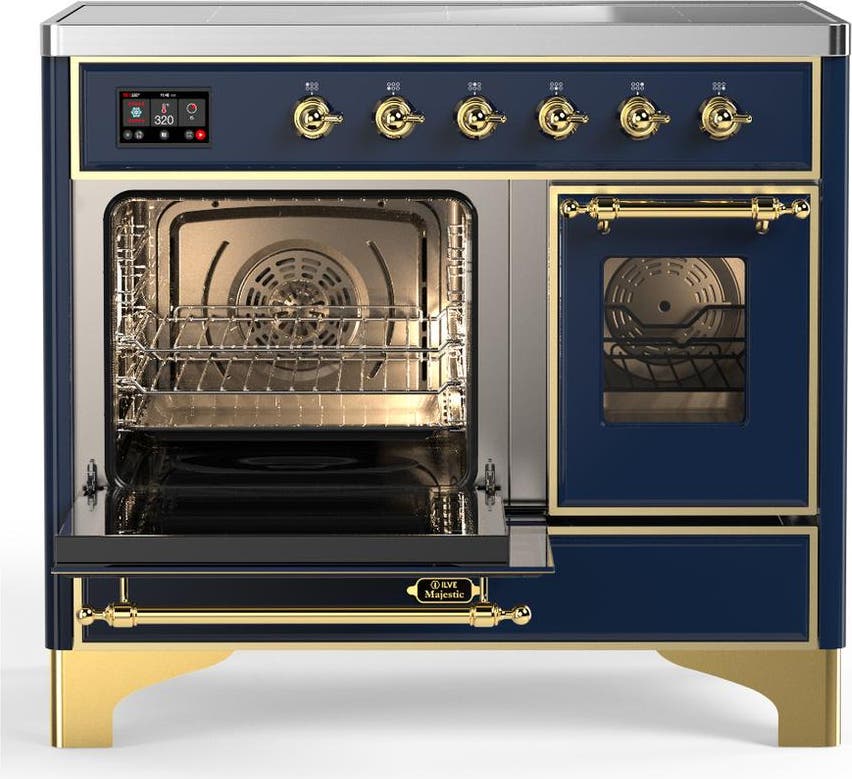 Ilve UMDIB40NR3MBG Midnight Blue With Brass Trim