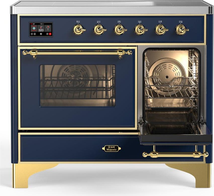 Ilve UMDIB40NR3MBG Midnight Blue With Brass Trim