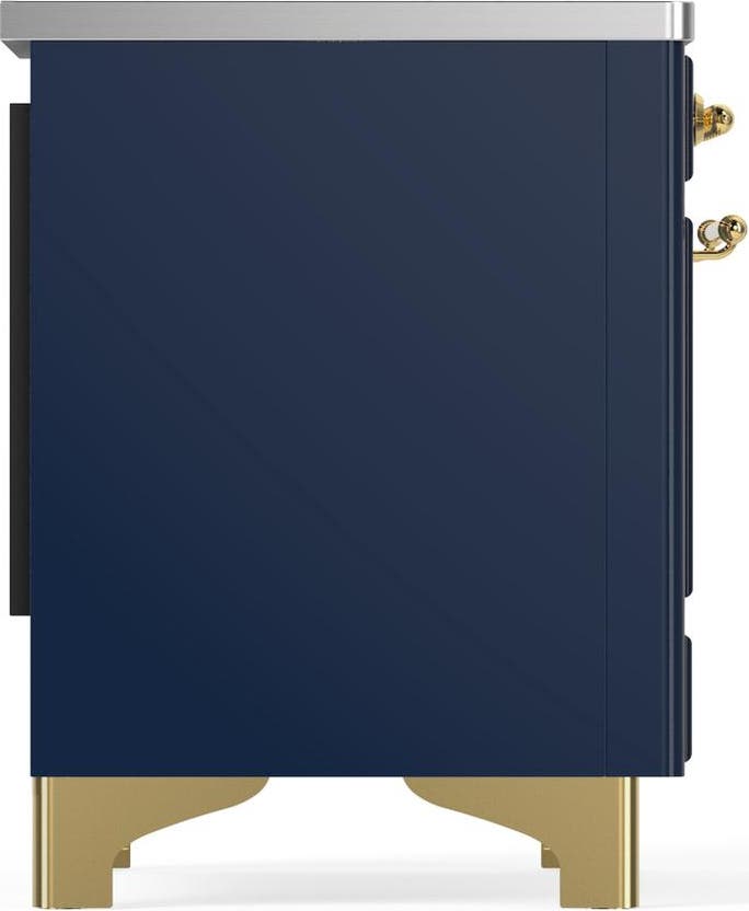 Ilve UMDIB40NR3MBG Midnight Blue With Brass Trim