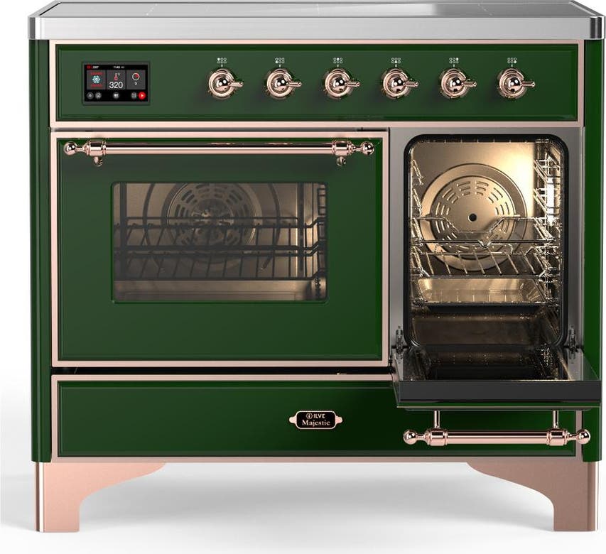 Ilve UMDIB40NR3EGP Emerald Green With Copper Trim