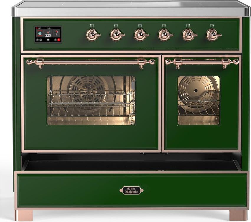 Ilve UMDIB40NR3EGP Emerald Green With Copper Trim