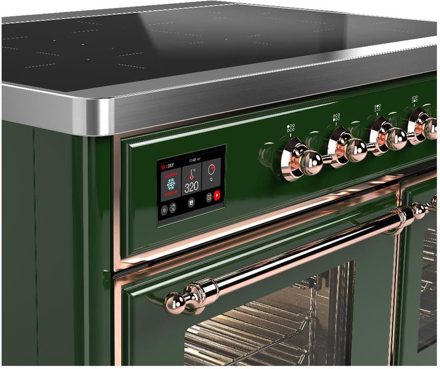 Ilve UMDIB40NR3EGP Emerald Green With Copper Trim