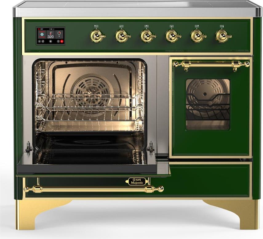 Ilve UMDIB40NR3EGG Emerald Green With Brass Trim