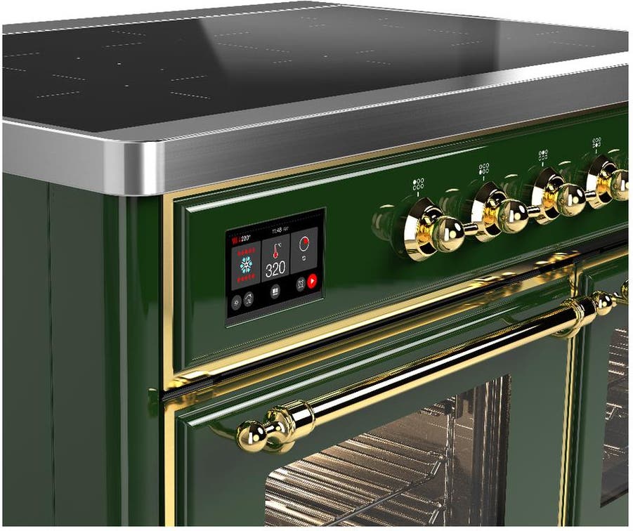 Ilve UMDIB40NR3EGG Emerald Green With Brass Trim