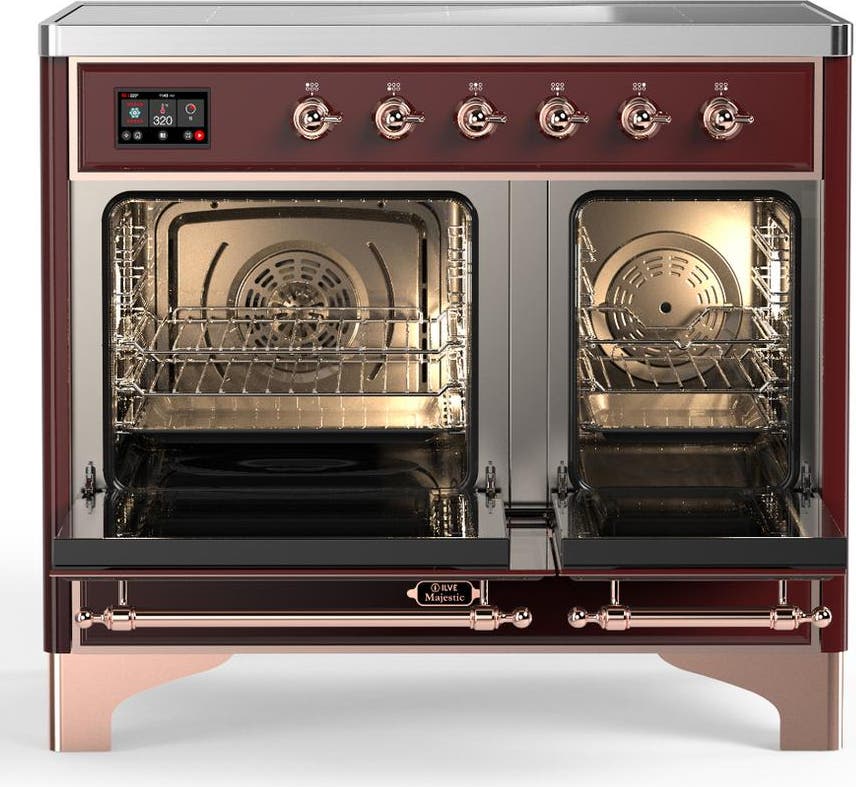 Ilve UMDIB40NR3BUP Burgundy With Copper Trim