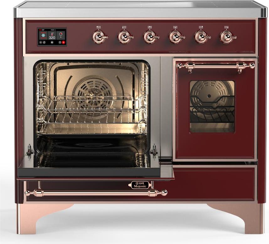Ilve UMDIB40NR3BUP Burgundy With Copper Trim