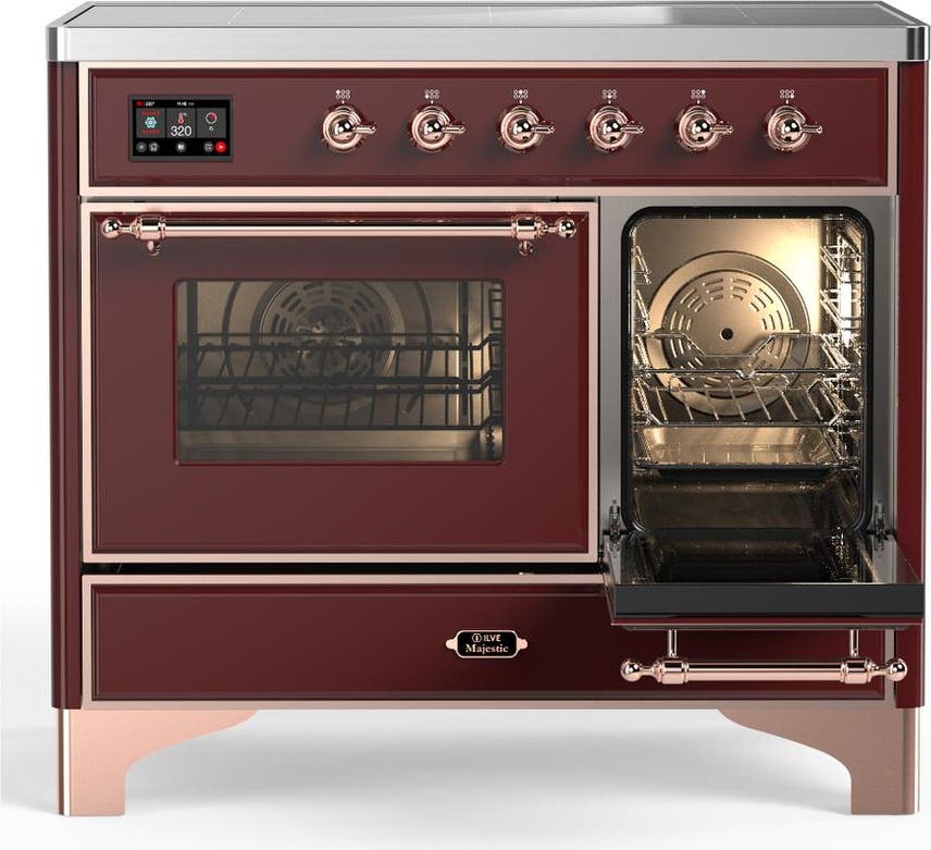 Ilve UMDIB40NR3BUP Burgundy With Copper Trim