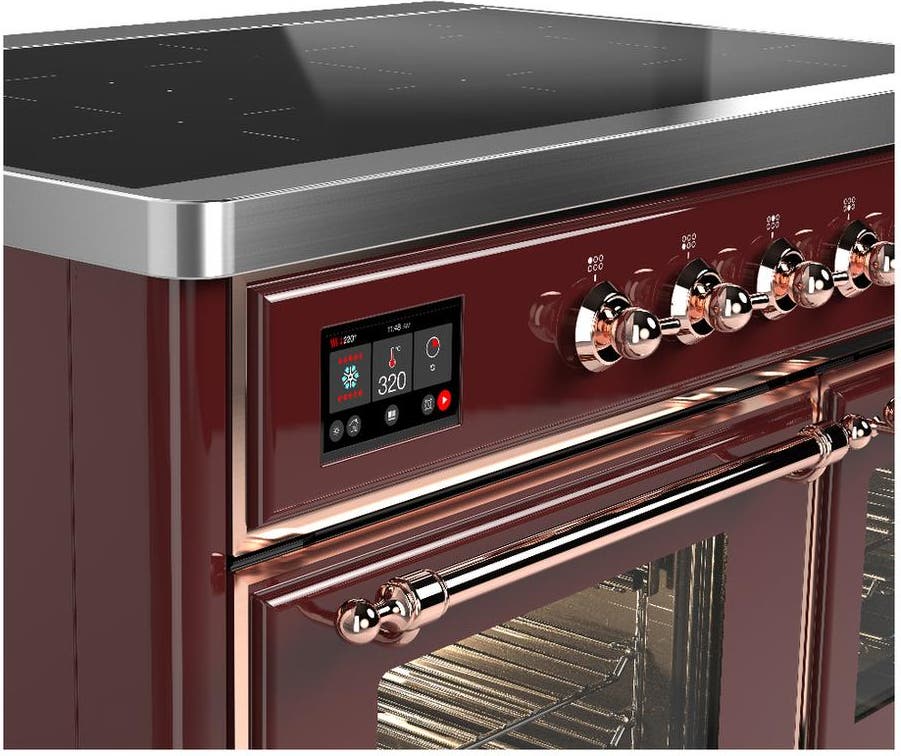Ilve UMDIB40NR3BUP Burgundy With Copper Trim
