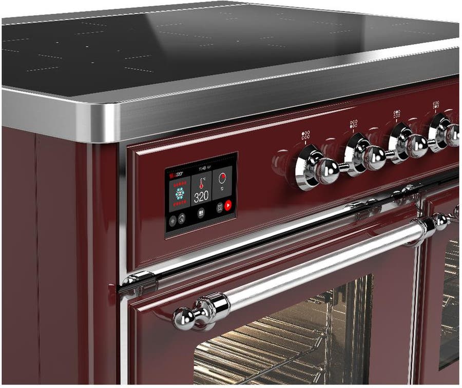 Ilve UMDIB40NR3BUC Burgundy With Chrome Trim