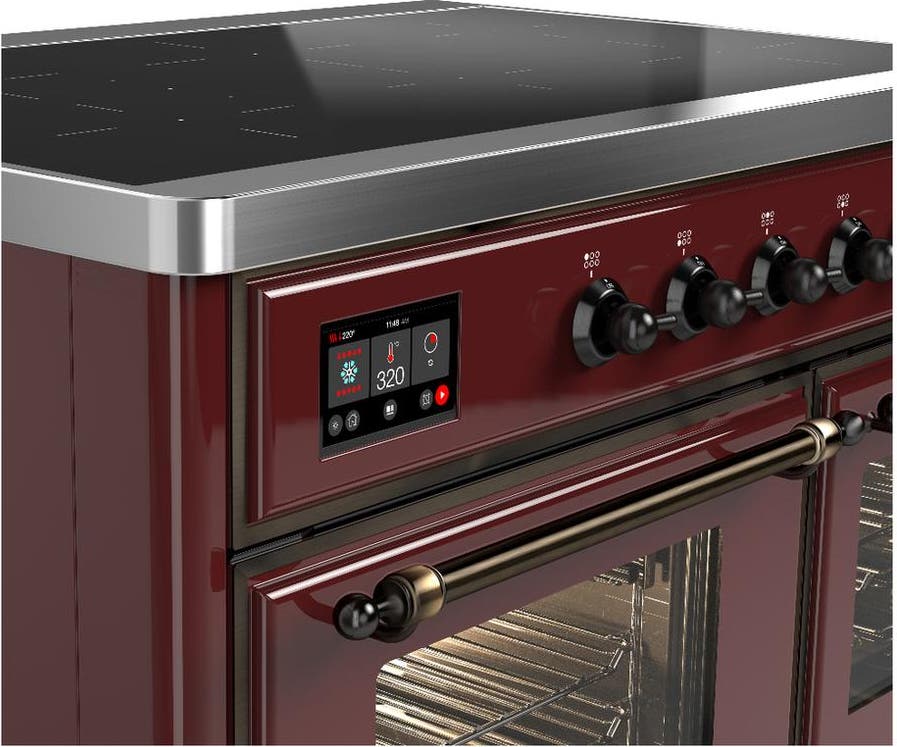 Ilve UMDIB40NR3BUB Burgundy With Burnished Trim
