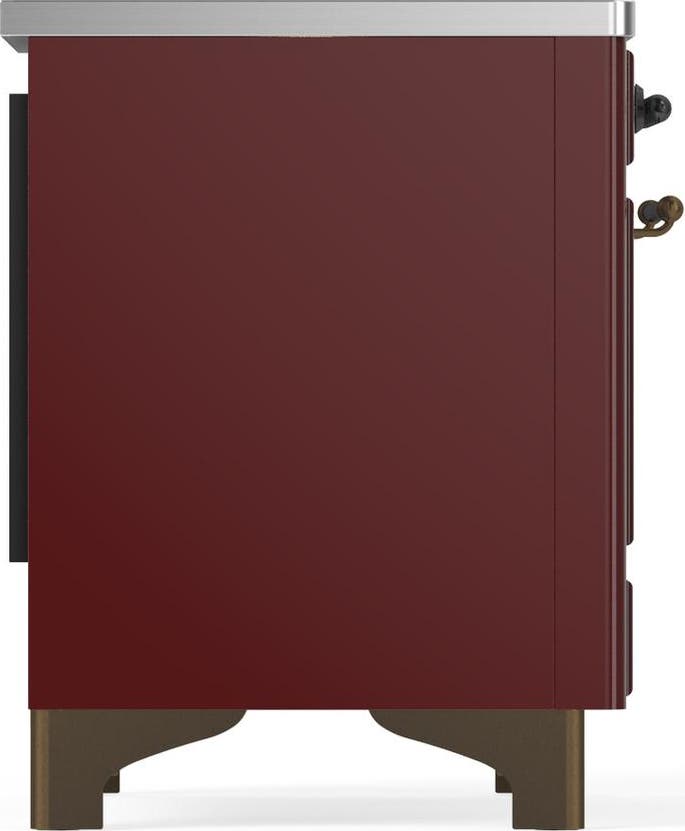 Ilve UMDIB40NR3BUB Burgundy With Burnished Trim