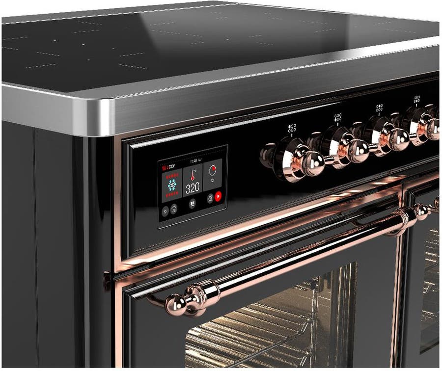 Ilve UMDIB40NR3BKP Glossy Black With Copper Trim