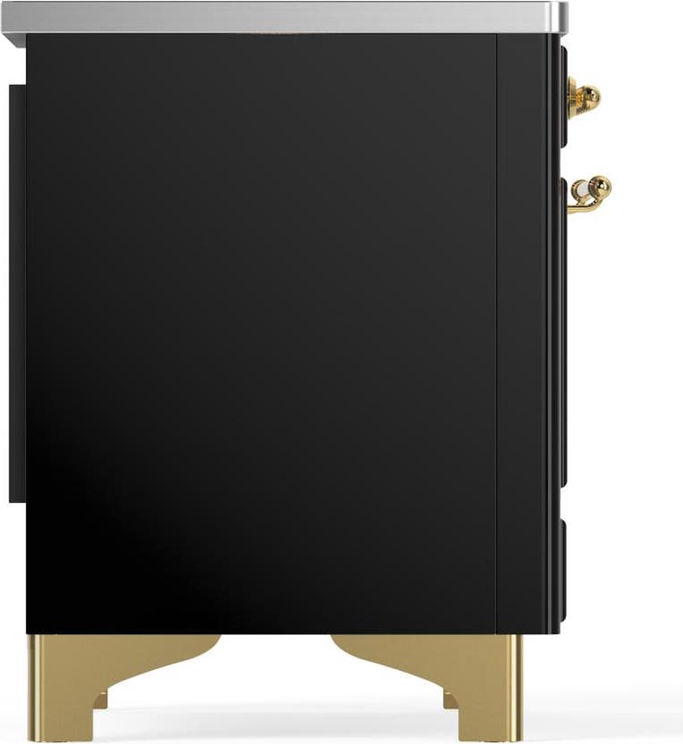 Ilve UMDIB40NR3BKG Glossy Black With Brass Trim