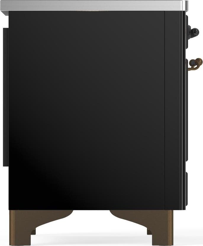 Ilve UMDIB40NR3BKB Glossy Black With Burnished Trim