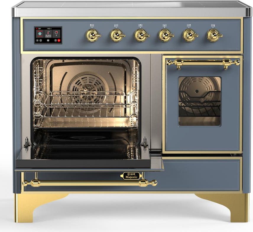 Ilve UMDIB40NR3BGG Blue Grey With Brass Trim