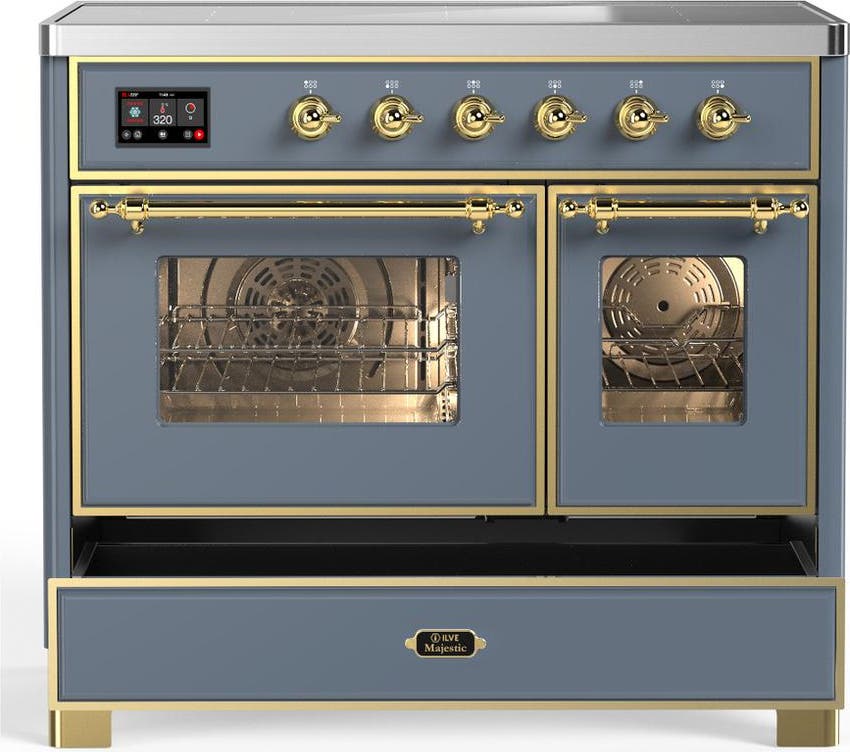 Ilve UMDIB40NR3BGG Blue Grey With Brass Trim