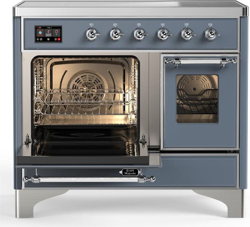 Ilve UMDIB40NR3BGC Blue Grey With Chrome Trim