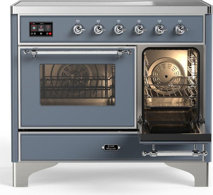Ilve UMDIB40NR3BGC Blue Grey With Chrome Trim