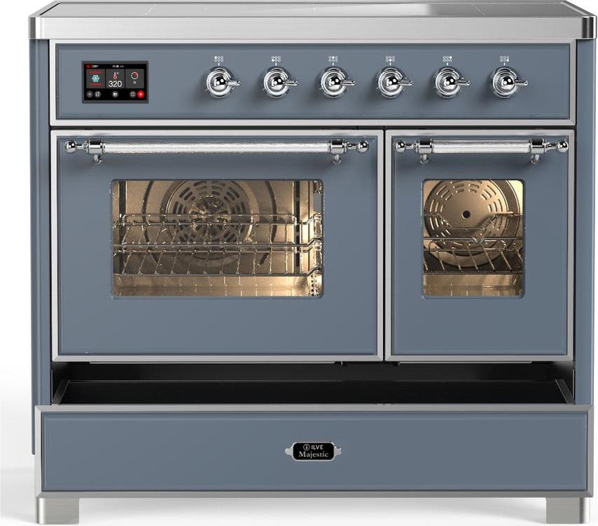 Ilve UMDIB40NR3BGC Blue Grey With Chrome Trim