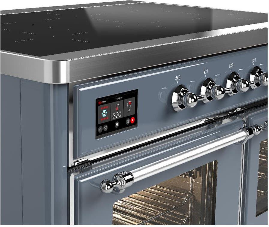 Ilve UMDIB40NR3BGC Blue Grey With Chrome Trim