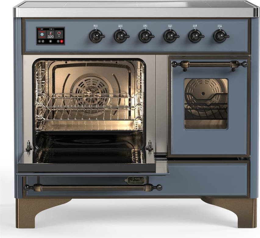 Ilve UMDIB40NR3BGB Blue Grey With Burnished Trim