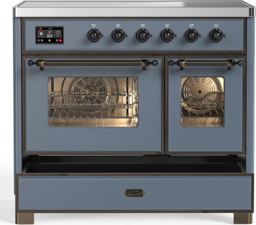 Ilve UMDIB40NR3BGB Blue Grey With Burnished Trim