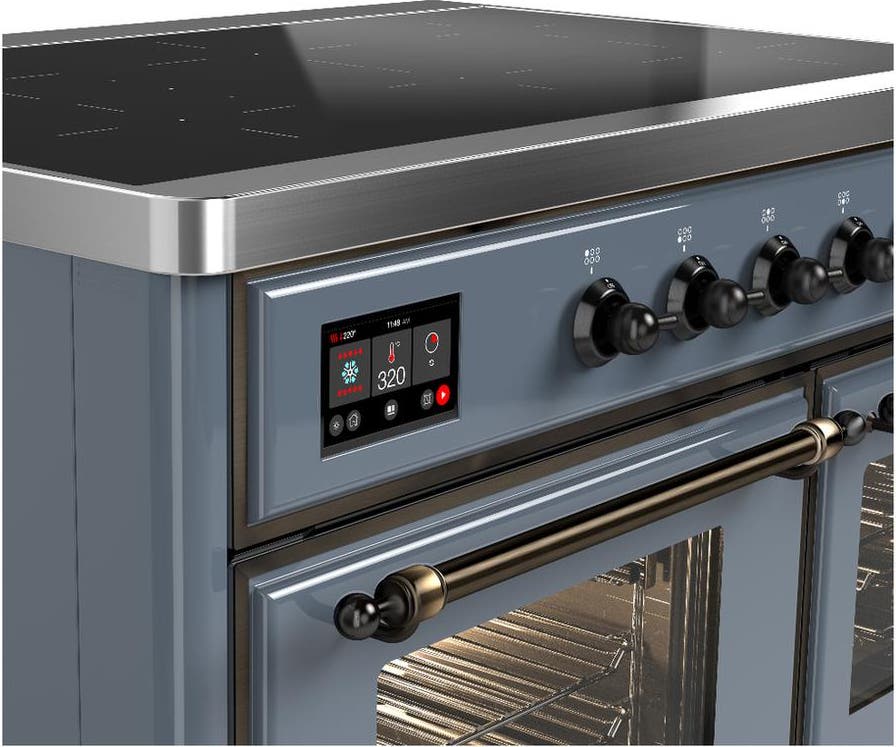 Ilve UMDIB40NR3BGB Blue Grey With Burnished Trim