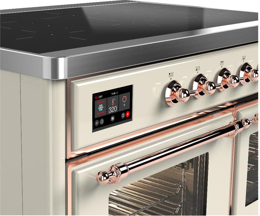 Ilve UMDIB40NR3AWP Antique White With Copper Trim