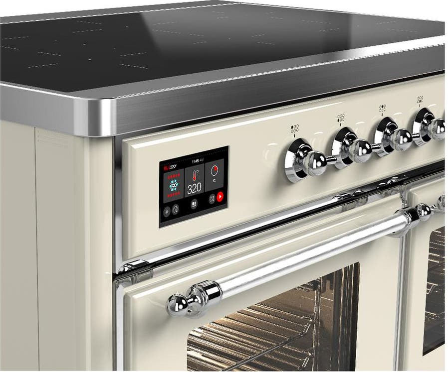 Ilve UMDIB40NR3AWC Antique White With Chrome Trim