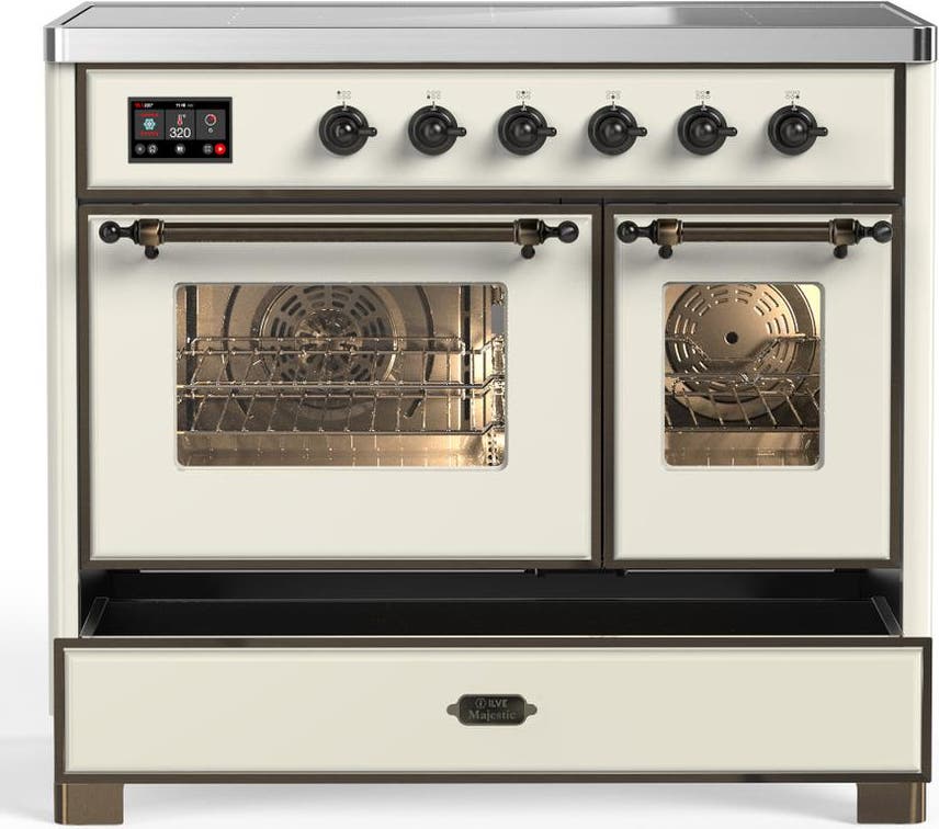 Ilve UMDIB40NR3AWB Antique White With Burnished Trim