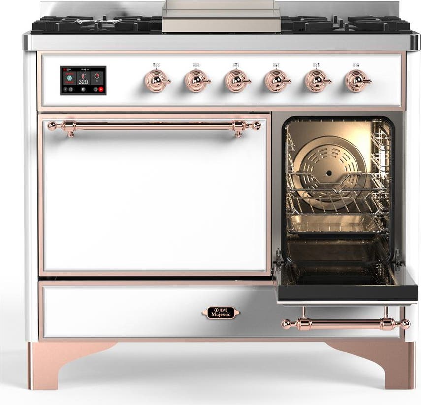 Ilve UMD40FQNR3WHPLP White With Copper Trim, Liquid Propane