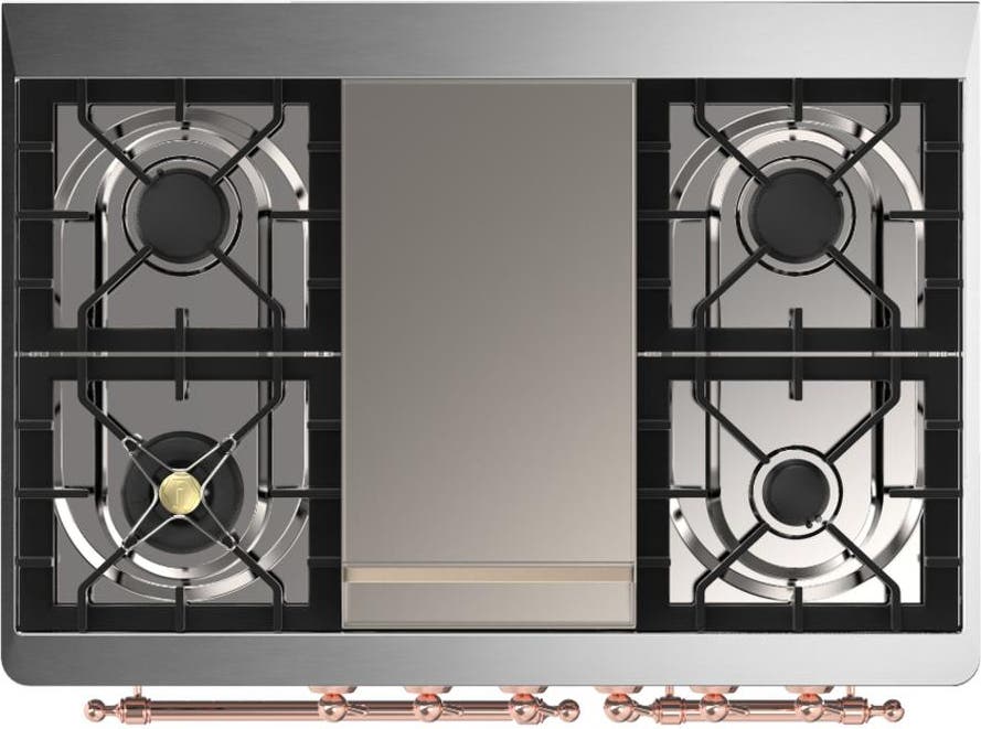 Ilve UMD40FQNR3WHPLP White With Copper Trim, Liquid Propane