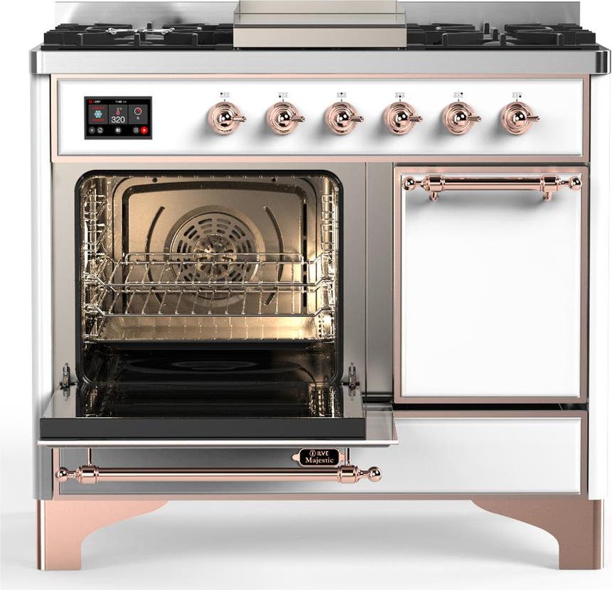 Ilve UMD40FQNR3WHP White With Copper Trim, Natural Gas