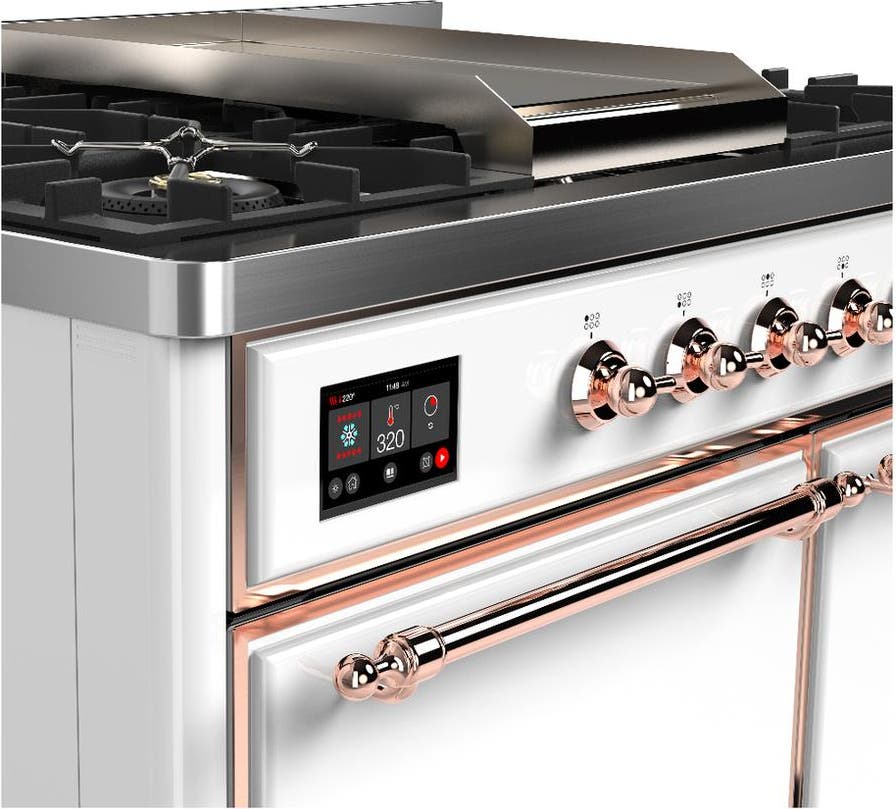 Ilve UMD40FQNR3WHP White With Copper Trim, Natural Gas